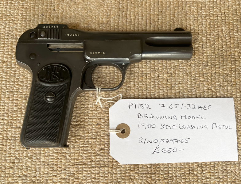 Fabrique Nationale Browning Model 1900 Self Loading Pistol .32  Semi Auto